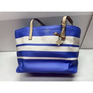 Kate Spade Women's Large Ryan Striped Open Top Vegan Leather Tote Shoulder Bag